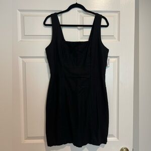 Old Navy Classic Black Mini Linen Dress